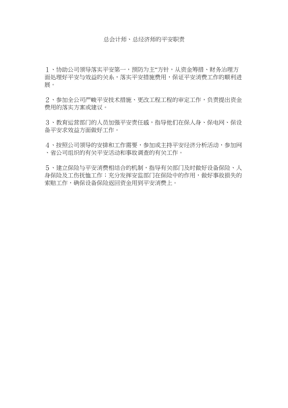 2023年总会计ۥ师总经济师的安全职责.docx_第1页