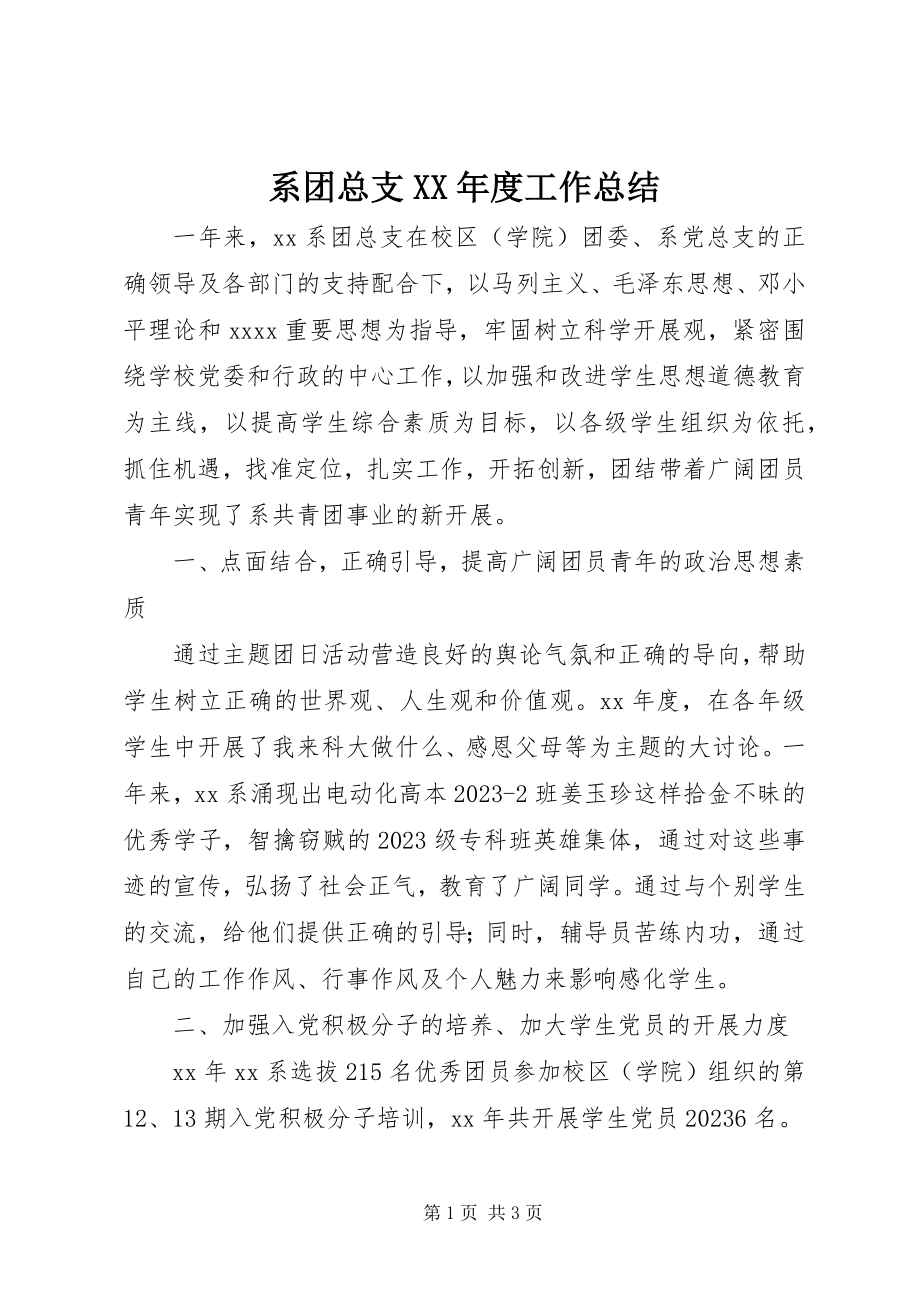 2023年系团总支度工作总结.docx_第1页