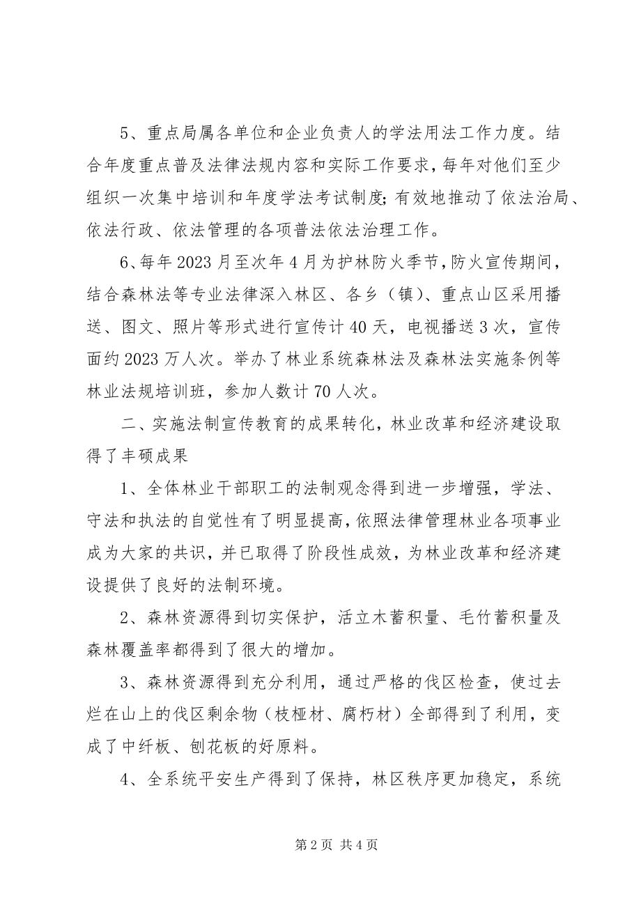 2023年县林业局的五五普法验收工作总结.docx_第2页