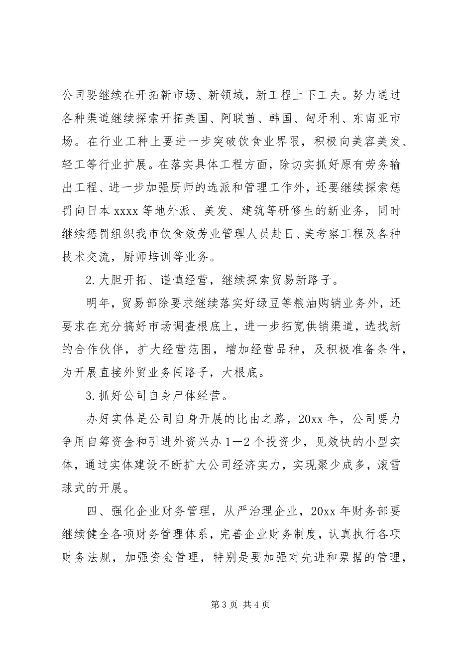 2023年公司的年度经贸工作计划.docx_第3页