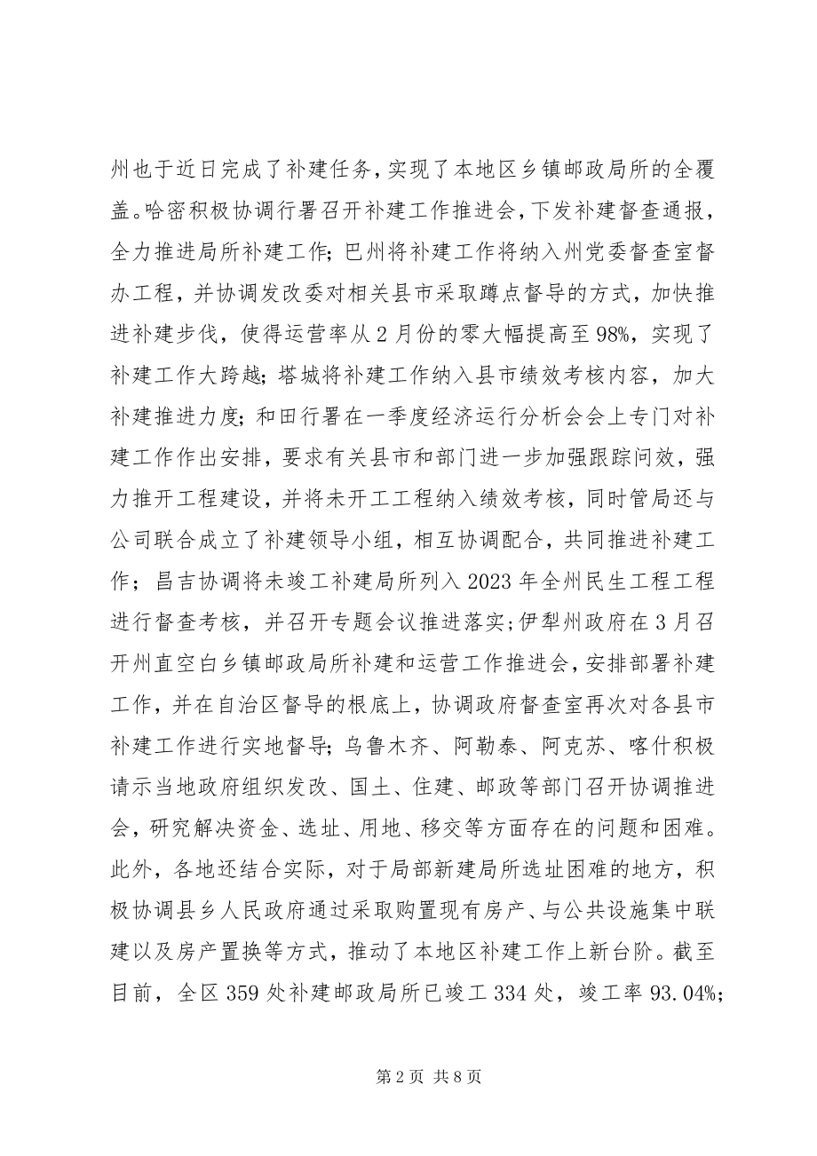 2023年空白乡镇邮政局所补建工作会议致辞.docx_第2页