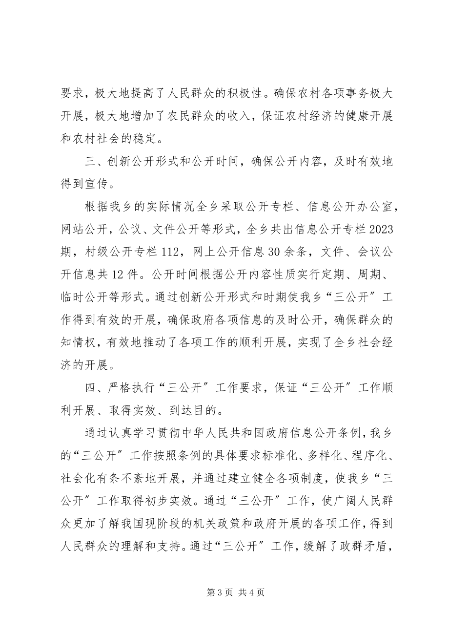 2023年乡镇政府三公开工作总结.docx_第3页