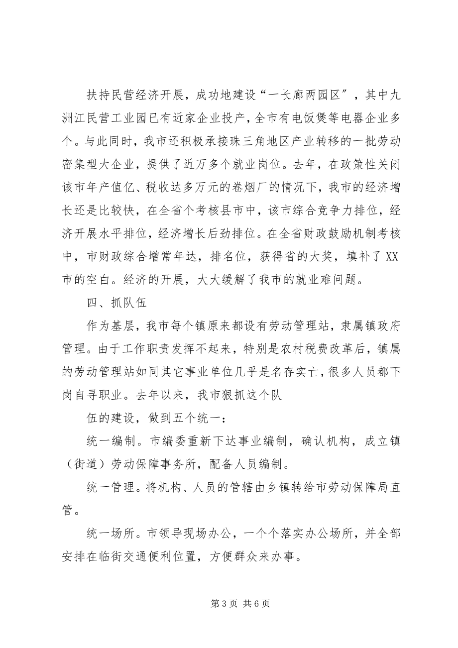 2023年在就业服务工作观摩交流暨座谈会上的讲话.docx_第3页