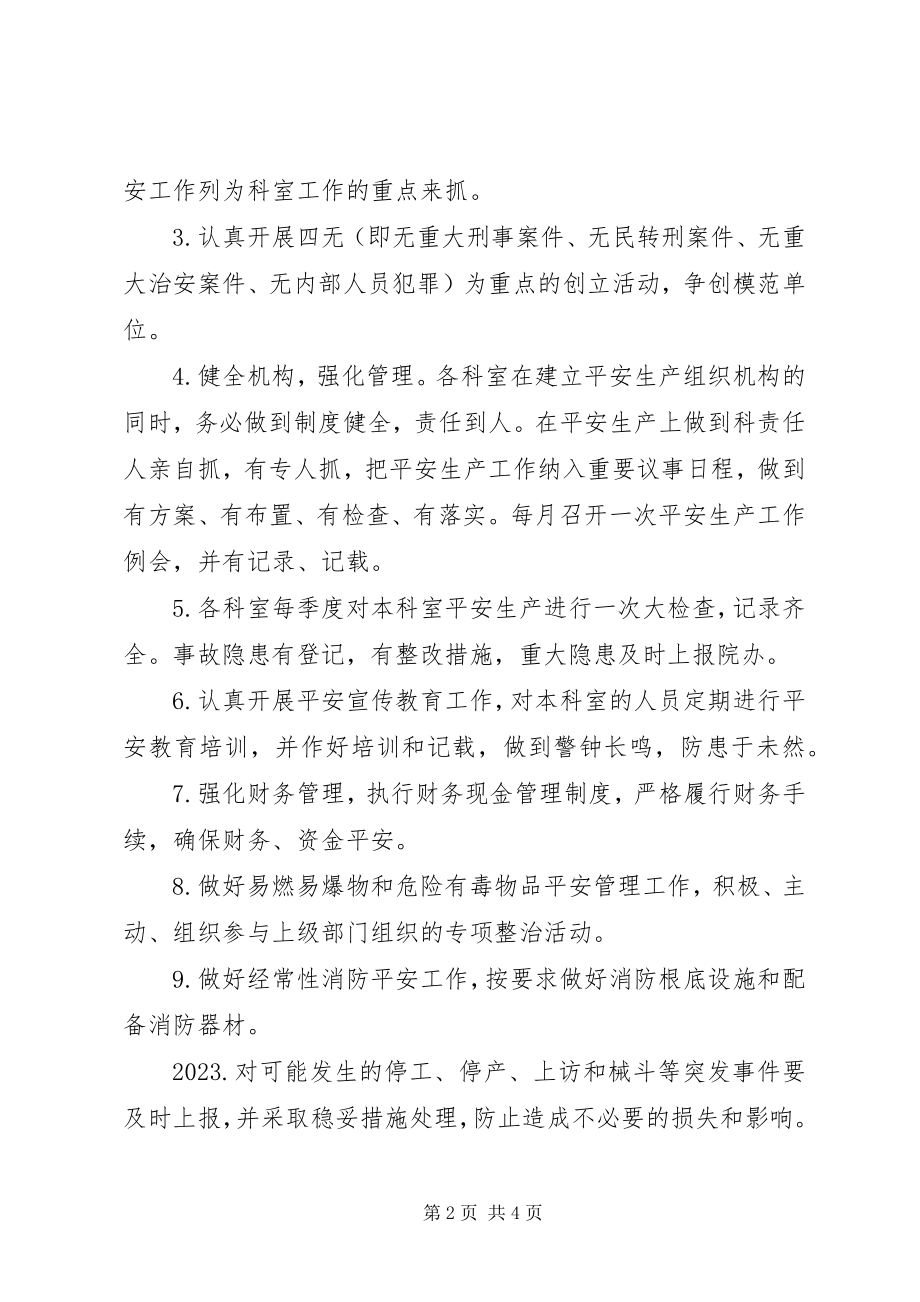 2023年医院安全工作责任书.docx_第2页