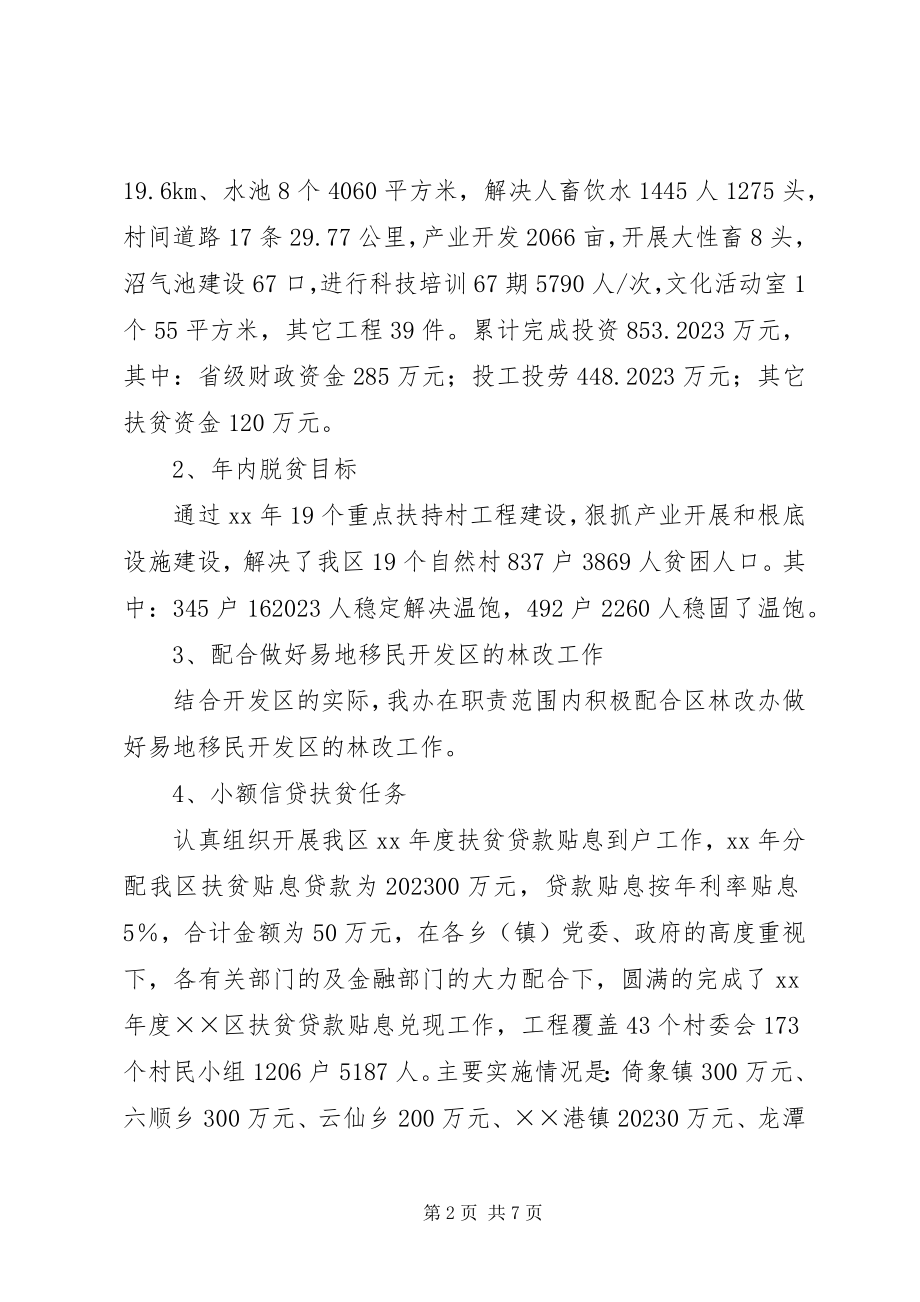 2023年扶贫办某年扶贫开发工作总结和某年计划.docx_第2页