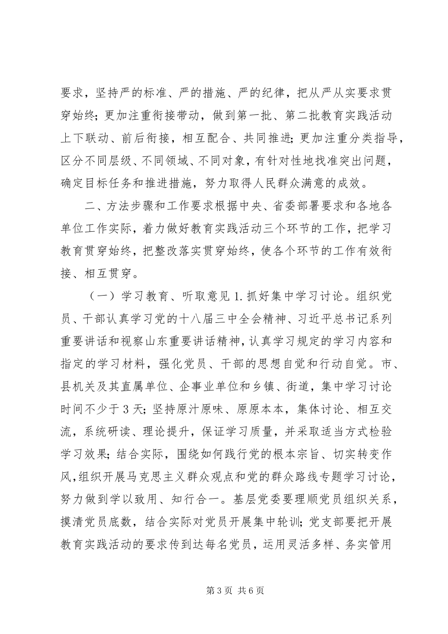 2023年开展全省第二批党的群众路线教育实践活动的实施方案.docx_第3页