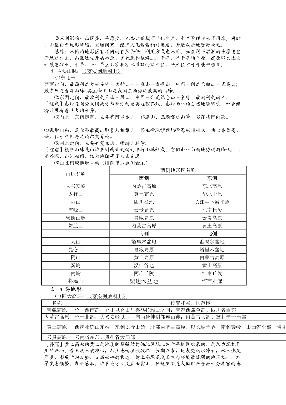 2023年高中地理中国地理复习归纳总结新人教版.docx_第2页