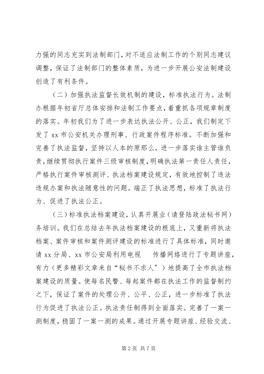 2023年公安法制办工作总结.docx_第2页