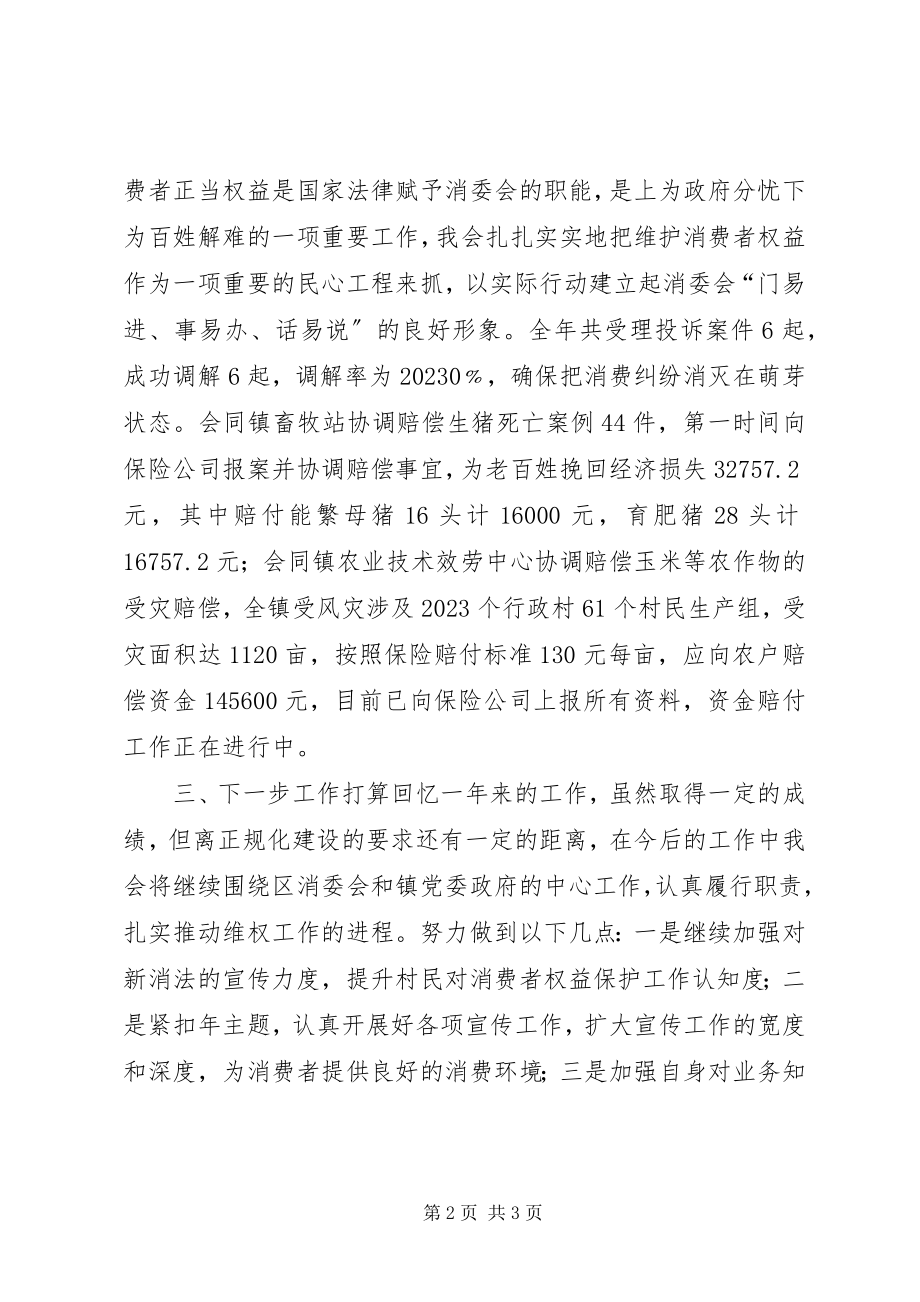 2023年乡镇消委会年度工作总结.docx_第2页