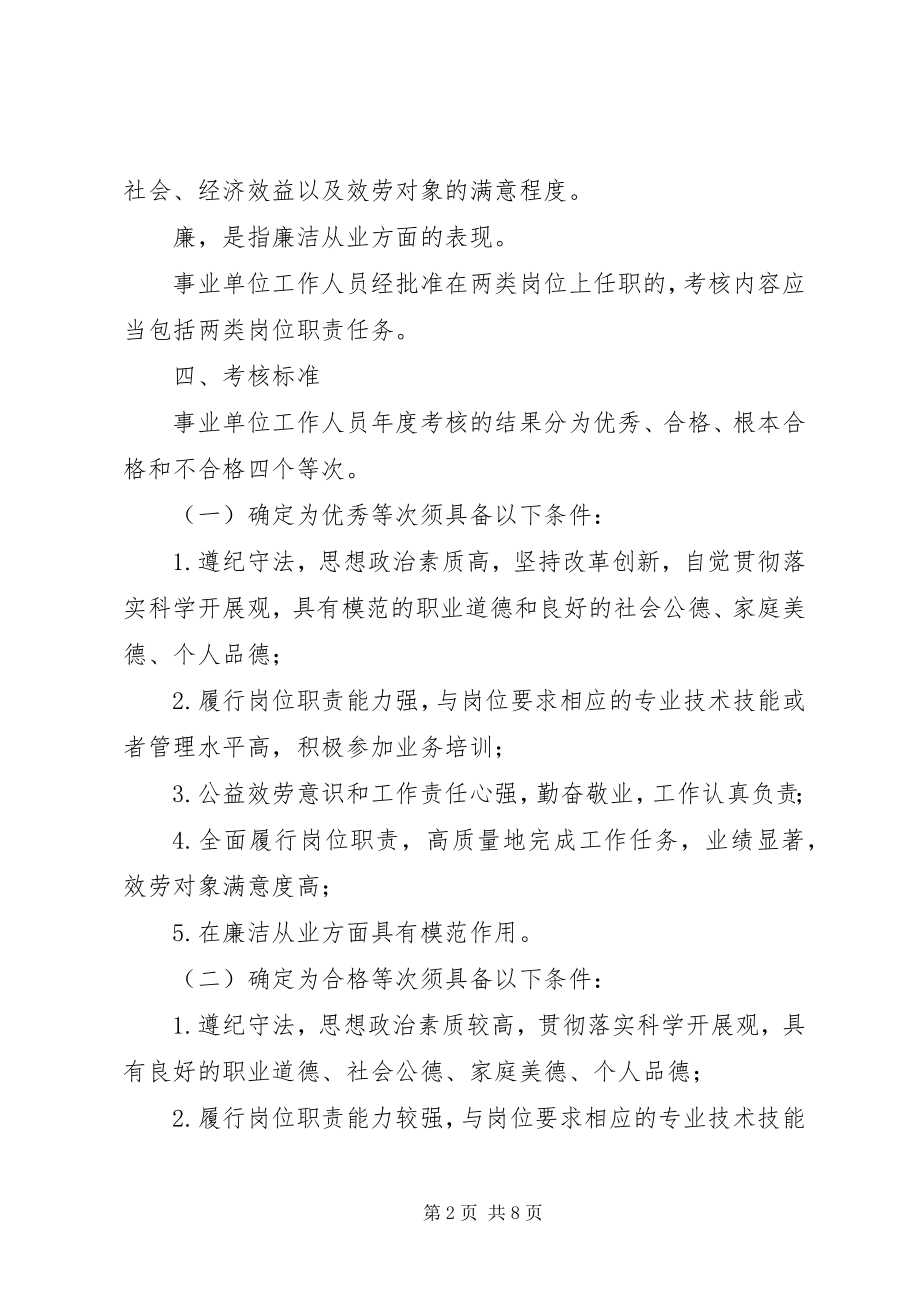 2023年全县事业单位工作人员考核实施方案.docx_第2页