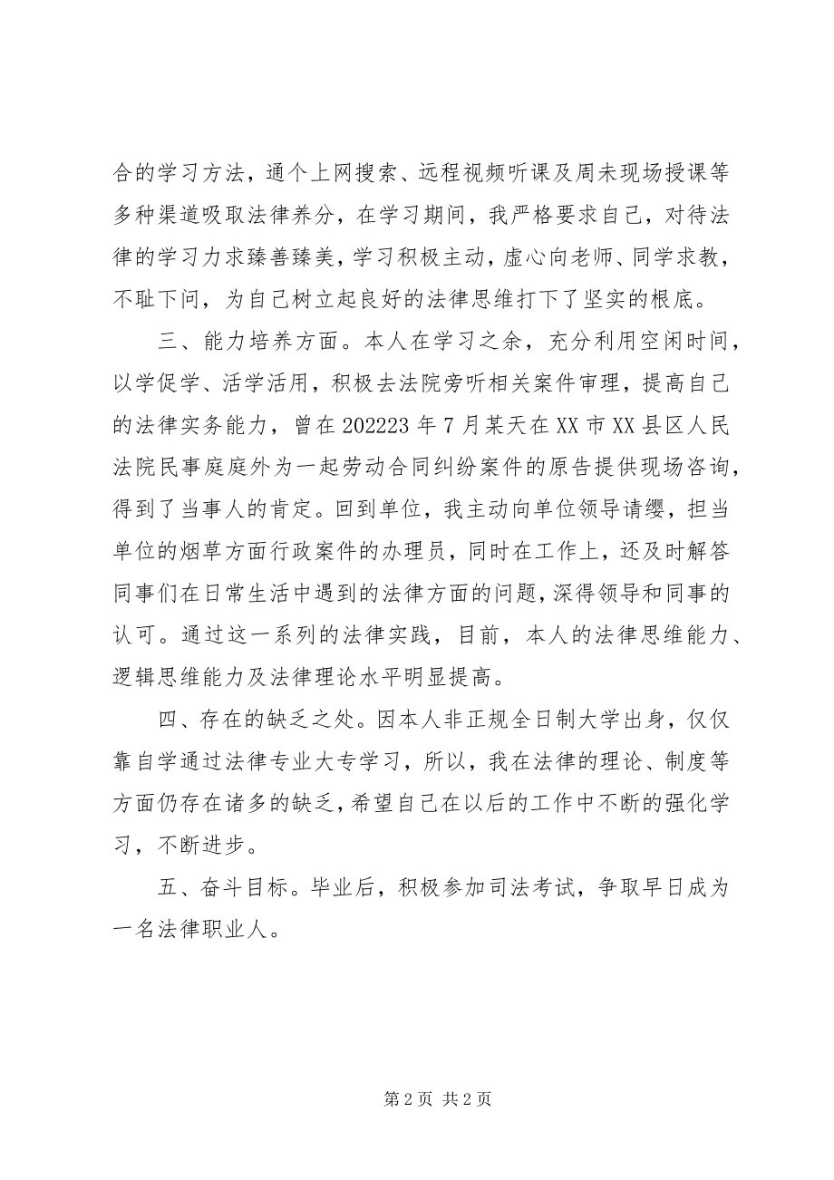 2023年法律专业自我鉴定.docx_第2页