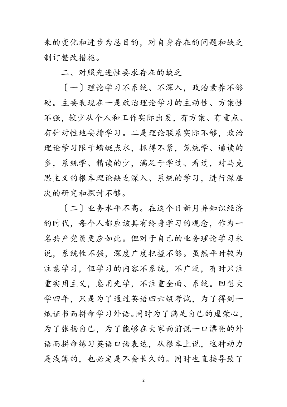 2023年大学生先进性教育整改措施范文.doc_第2页