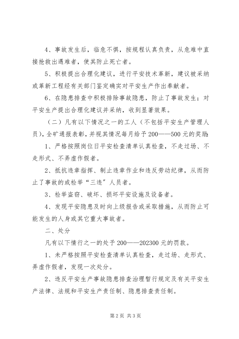 2023年煤矿对照清单检查奖惩制度.docx_第2页