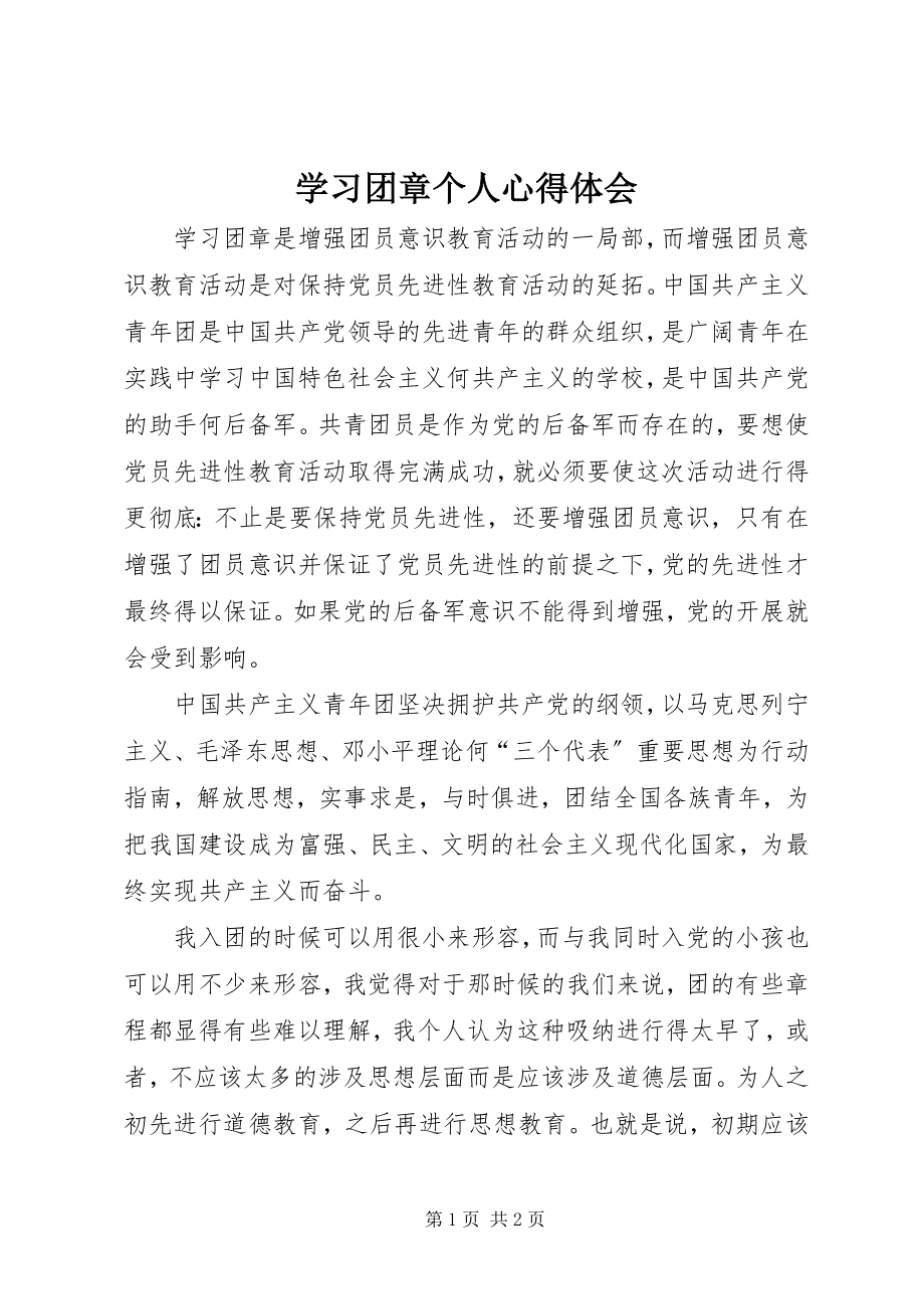 2023年学习团章个人心得体会.docx_第1页