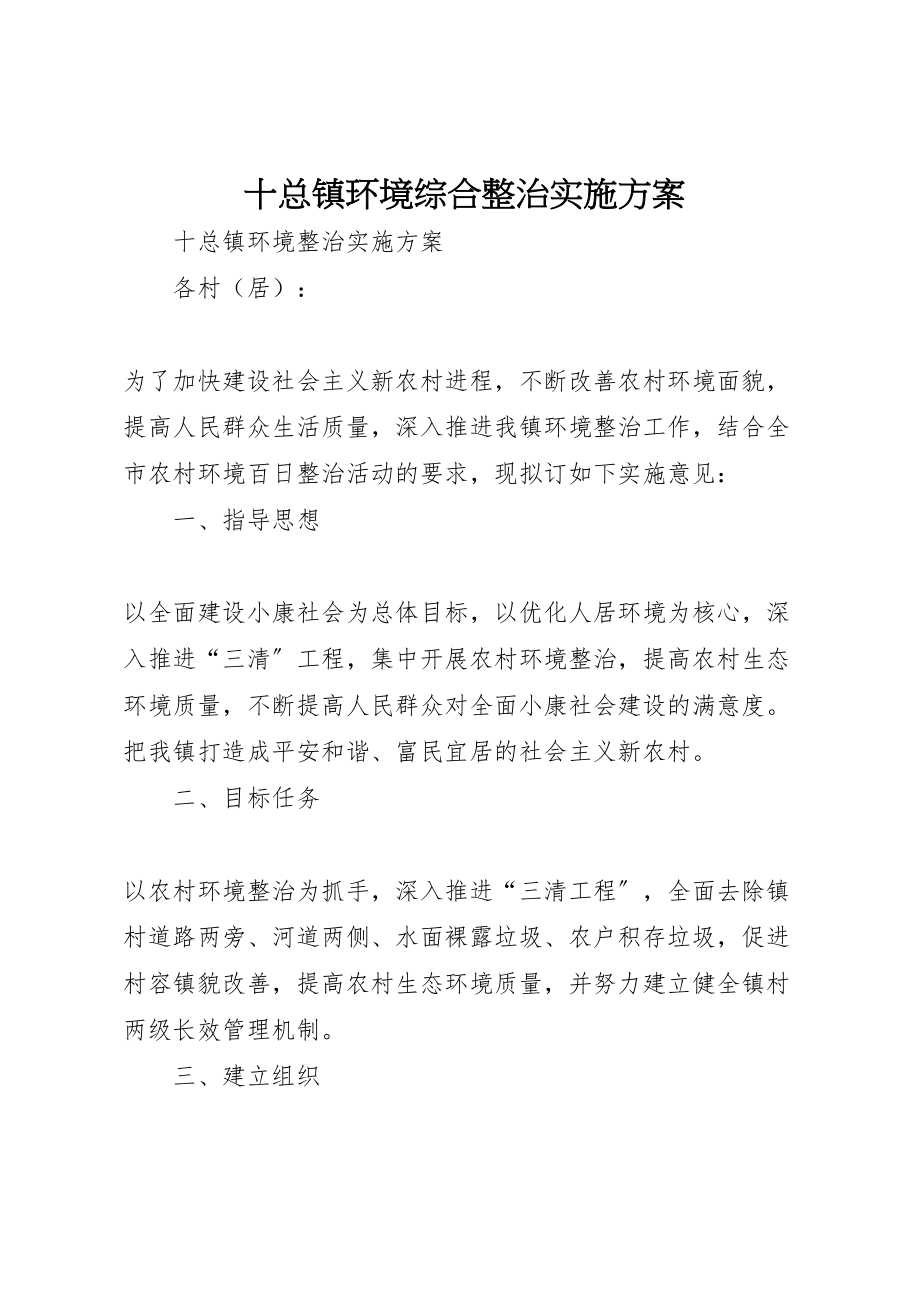 2023年十总镇环境综合整治实施方案.doc_第1页