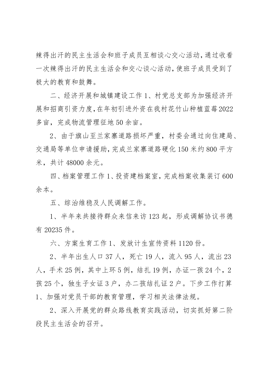 2023年村党总支某年半年工作总结新编.docx_第2页