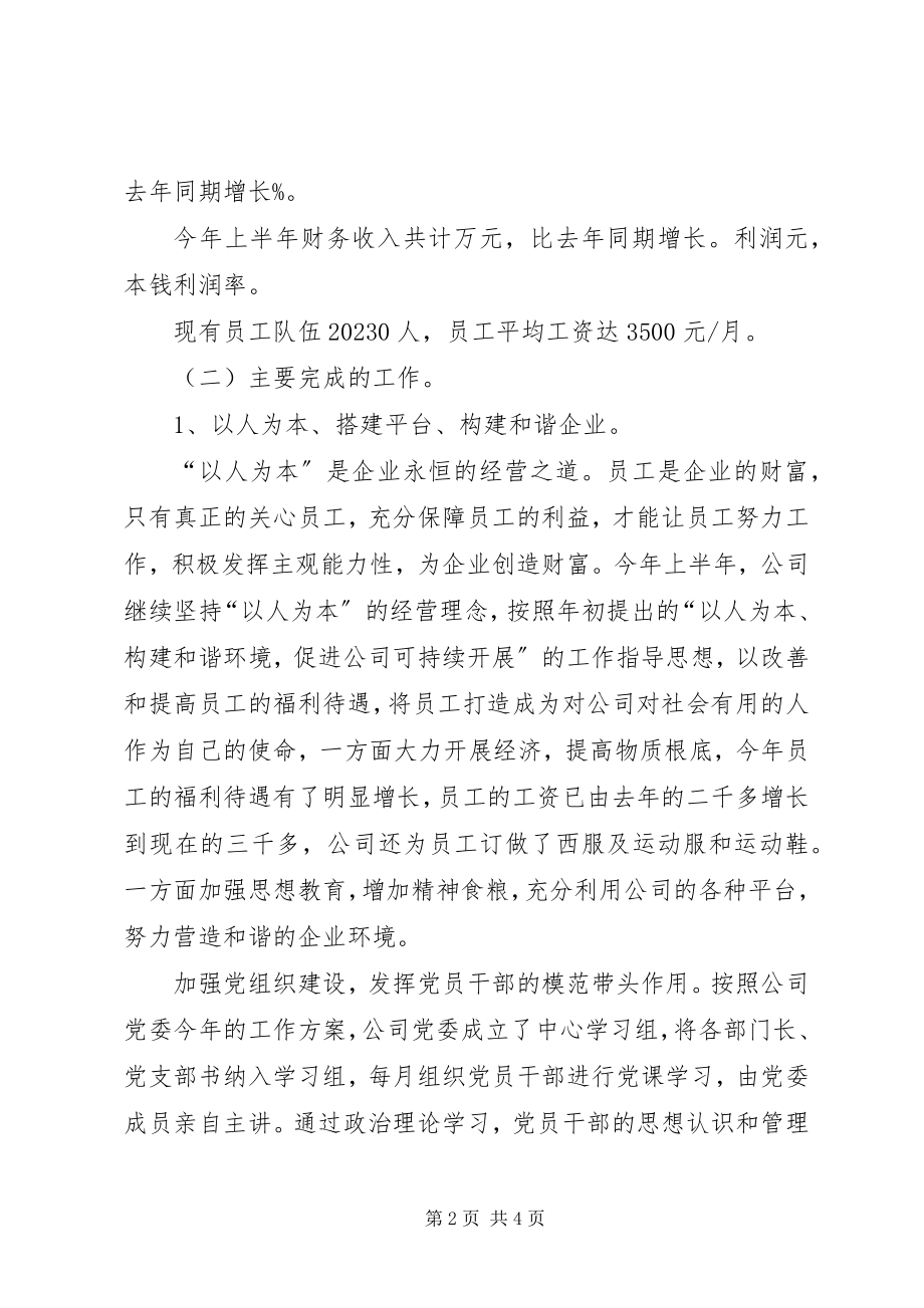 2023年公司某年半年工作总结.docx_第2页