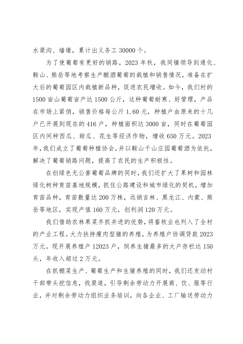 2023年村党支部书记典型讲话材料新编.docx_第2页