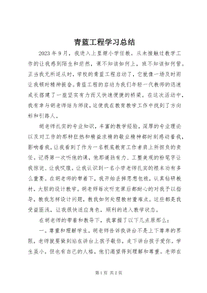 2023年青蓝工程学习总结.docx