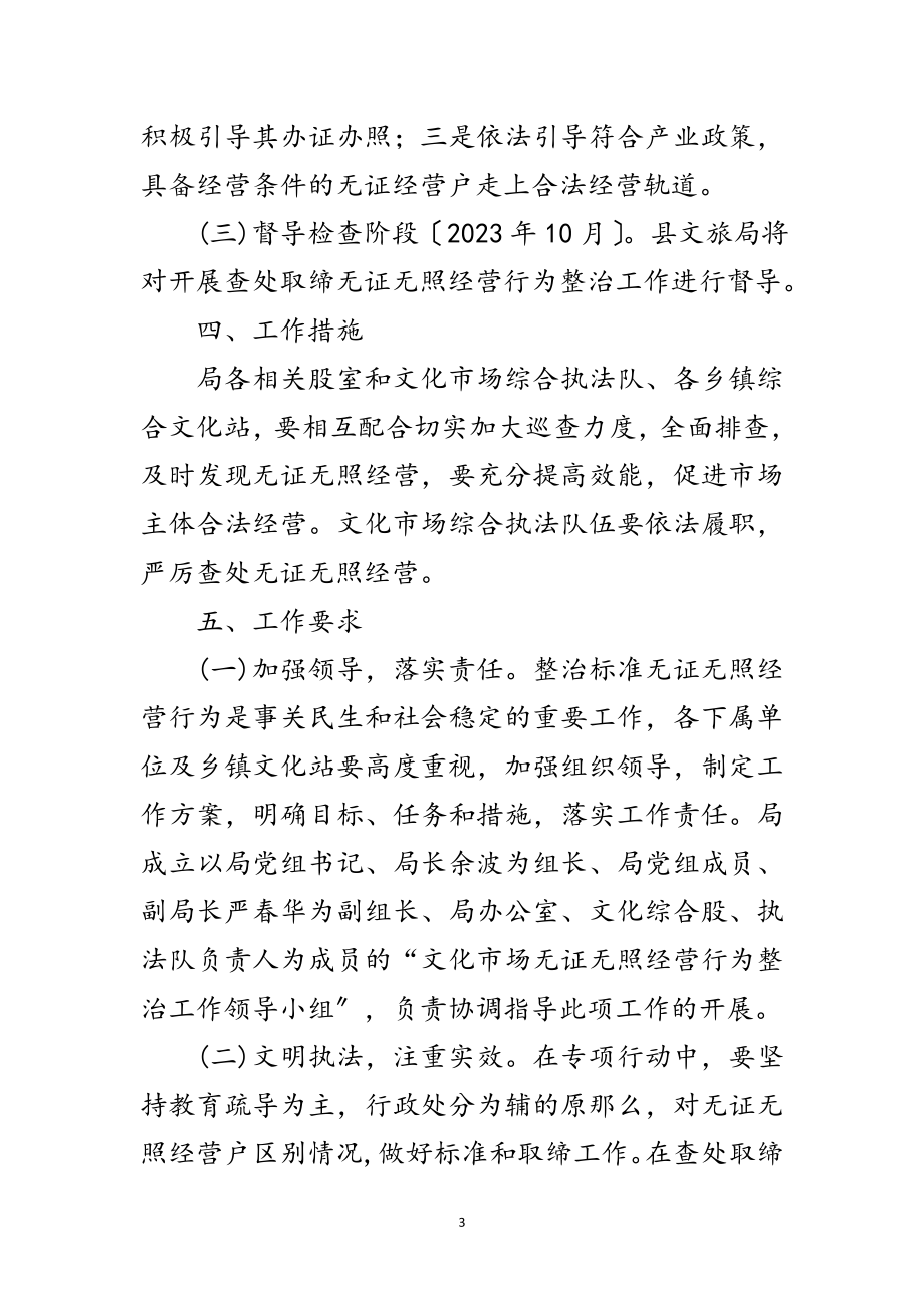 2023年无证无照经营行为整治工作实施方案范文.doc_第3页