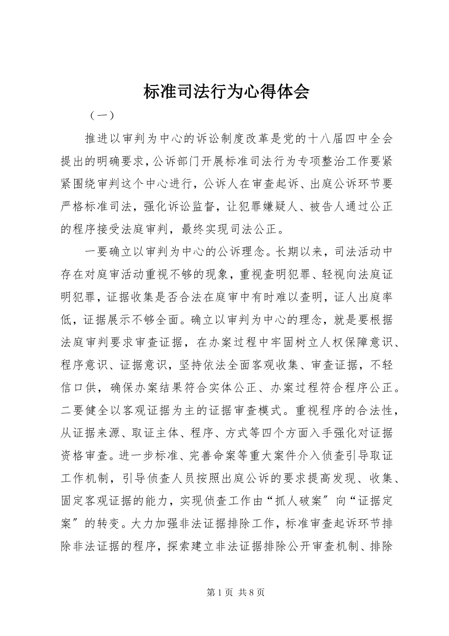 2023年规范司法行为心得体会.docx_第1页