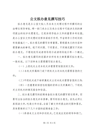 2023年公文拟办意见撰写技巧.docx