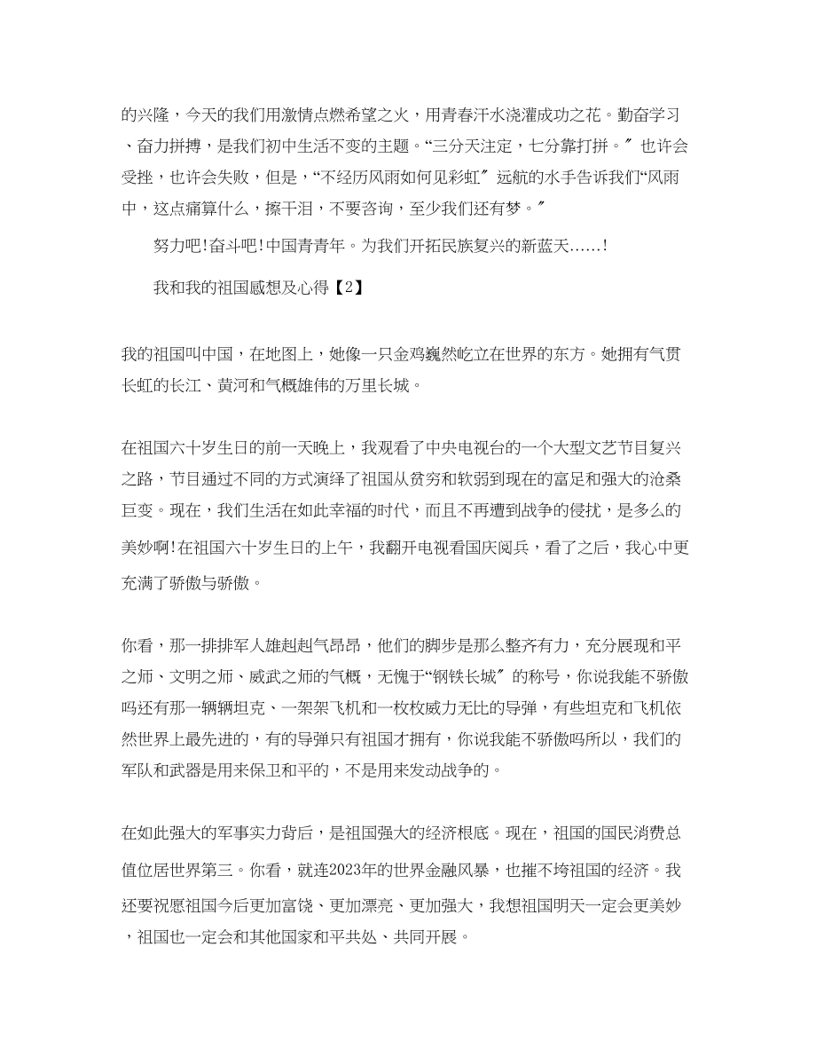 2023年我和我的祖国感想及心得总结感悟_国庆献礼片《我和.docx_第3页