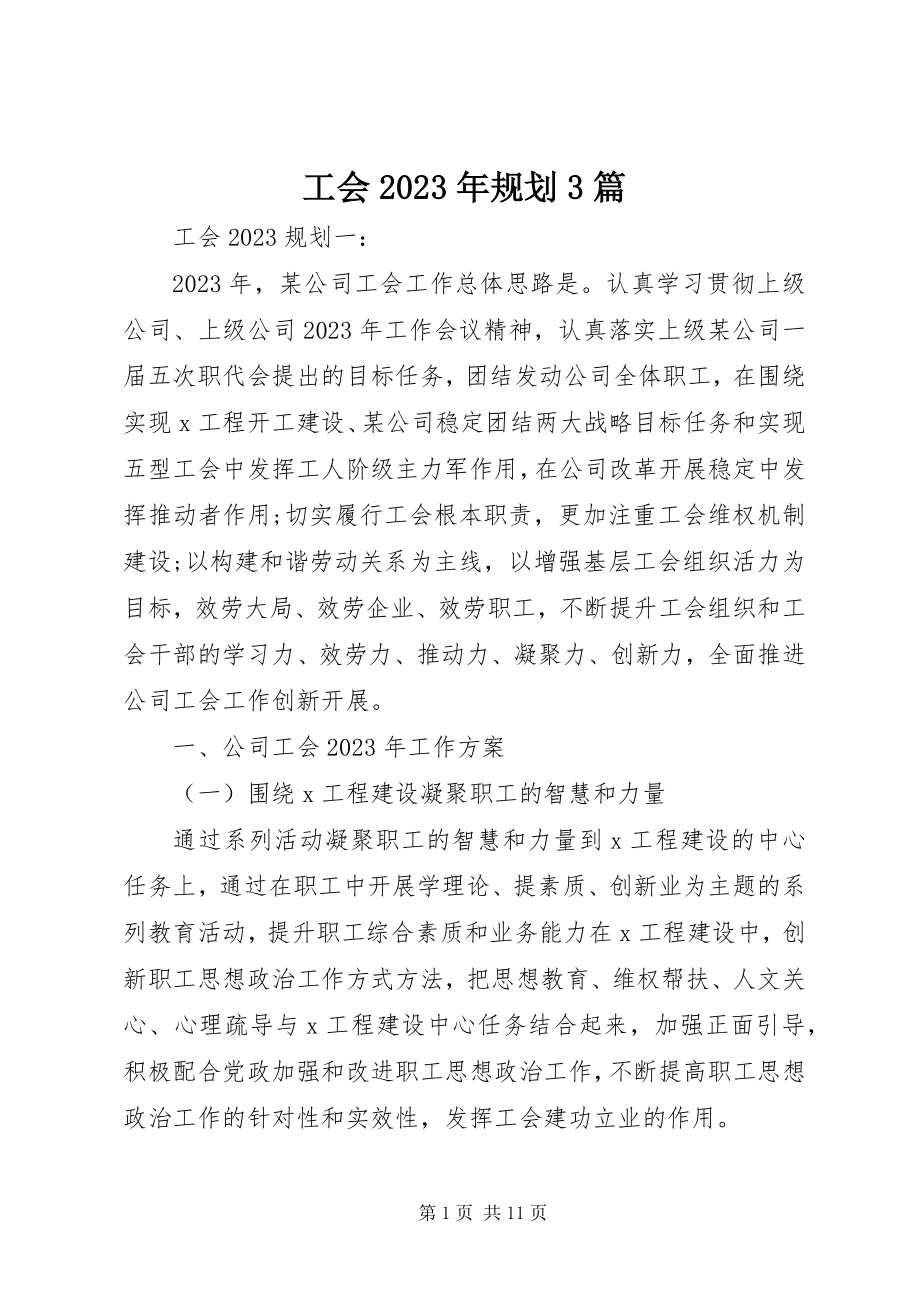 2023年工会某年规划3篇.docx_第1页