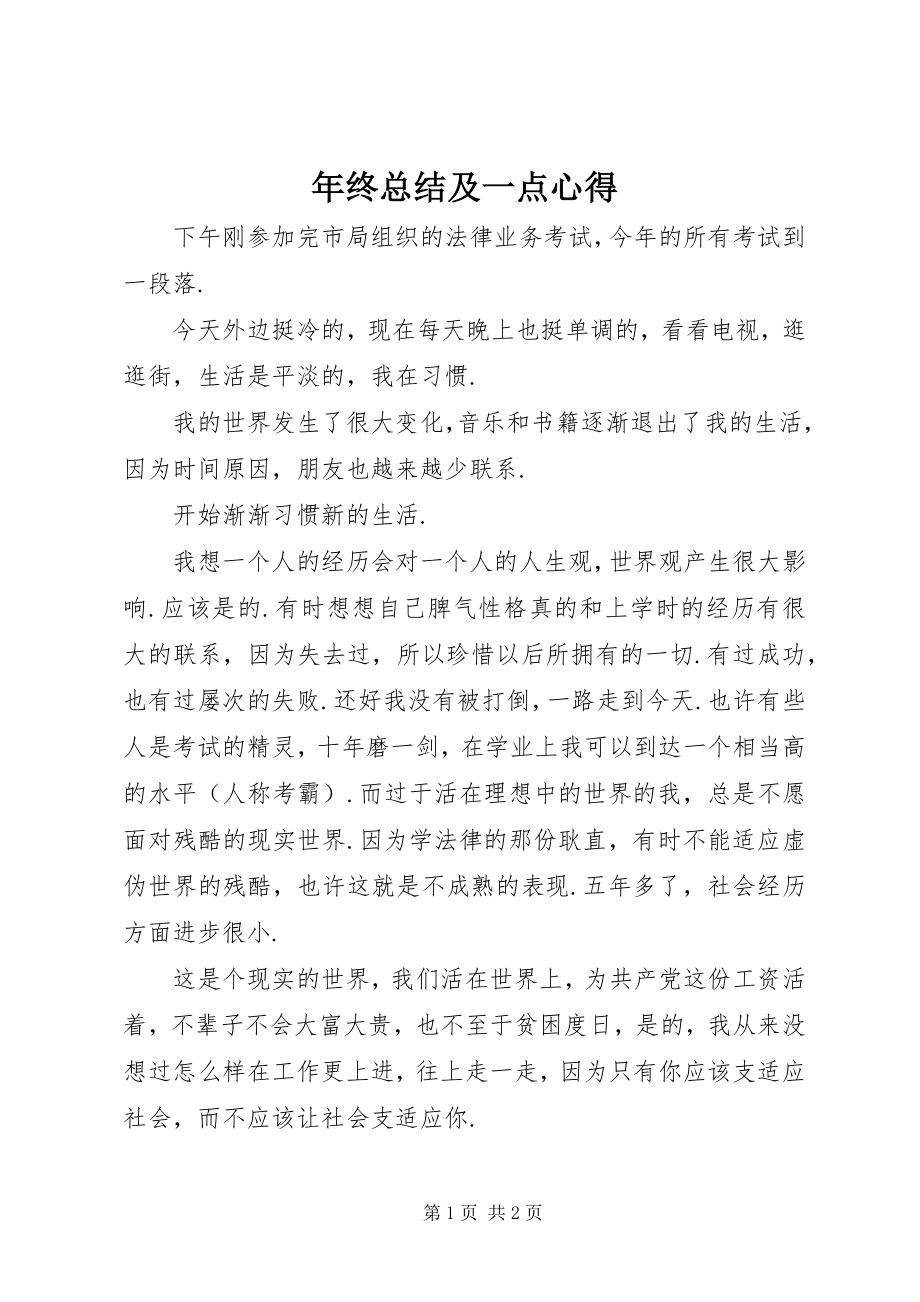 2023年终总结及一点心得.docx_第1页