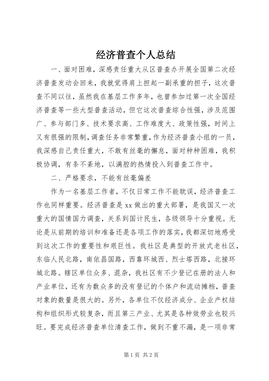 2023年经济普查个人总结.docx_第1页