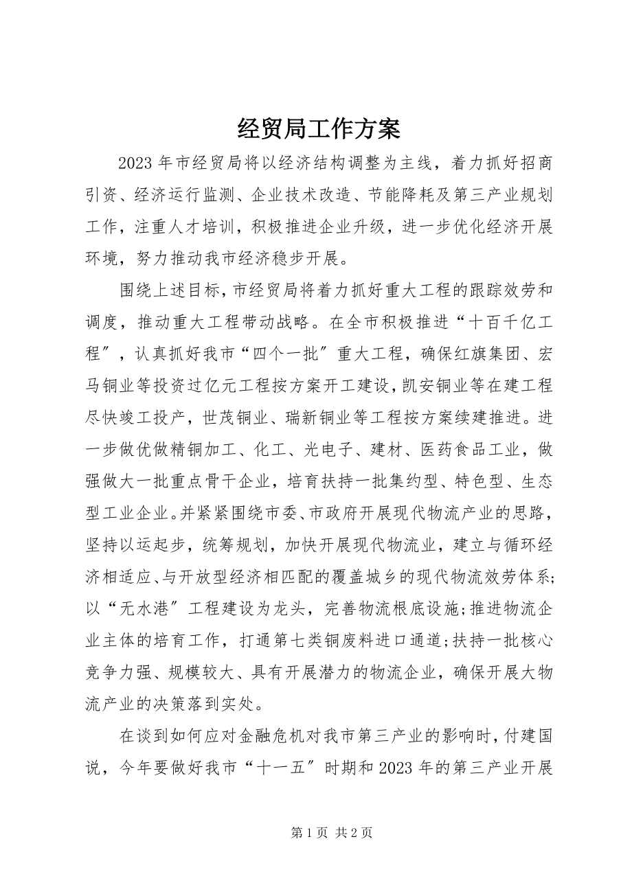 2023年经贸局工作计划.docx_第1页