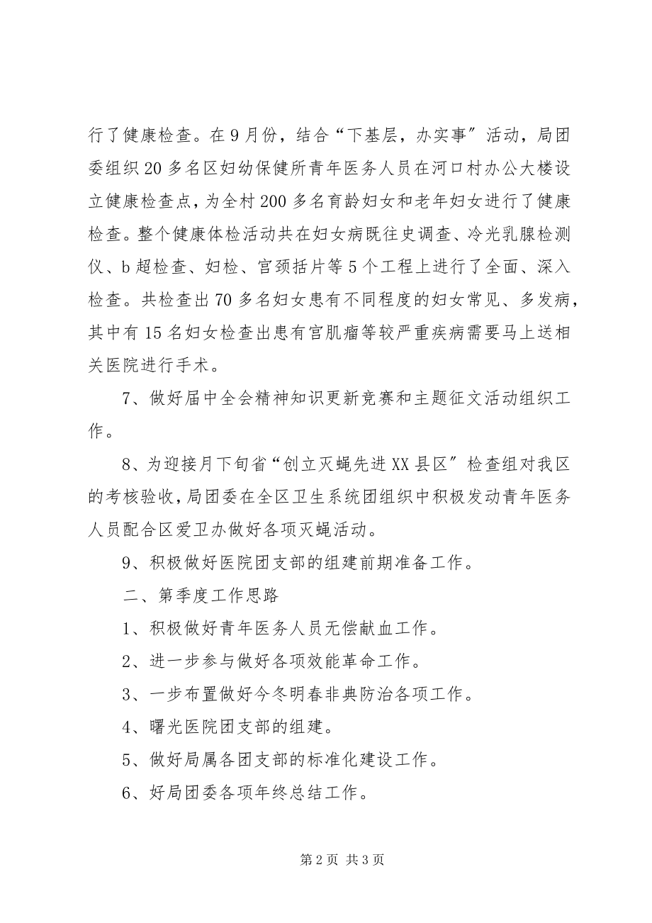 2023年团委季度工作总结和安排新编.docx_第2页