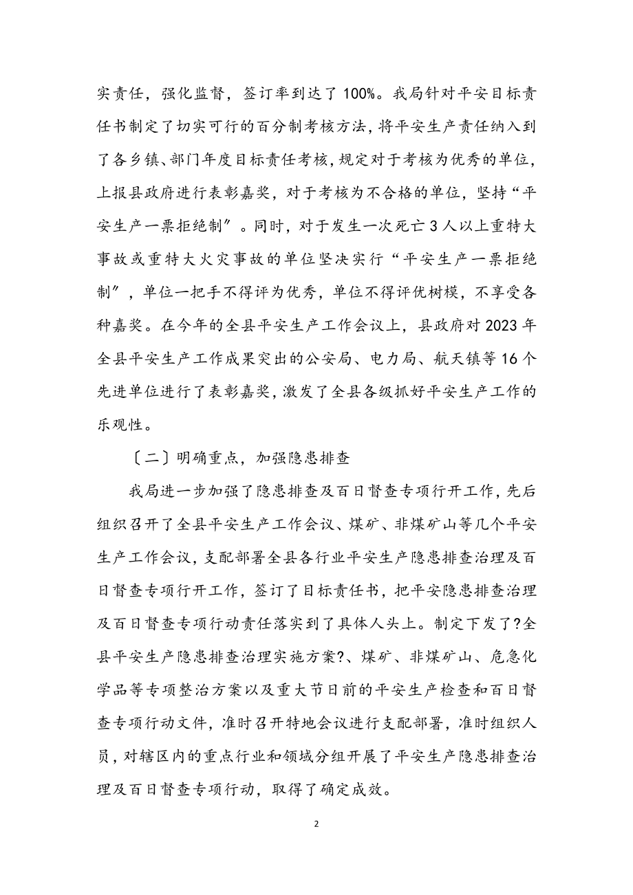 2023年安监局上半年工作总结及下半年思路.docx_第2页