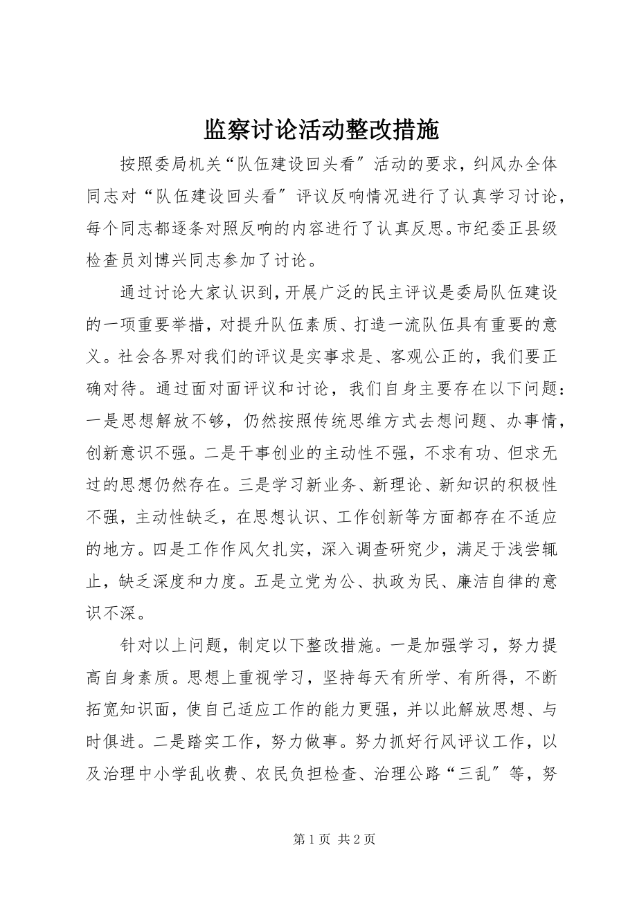 2023年监察讨论活动整改措施.docx_第1页