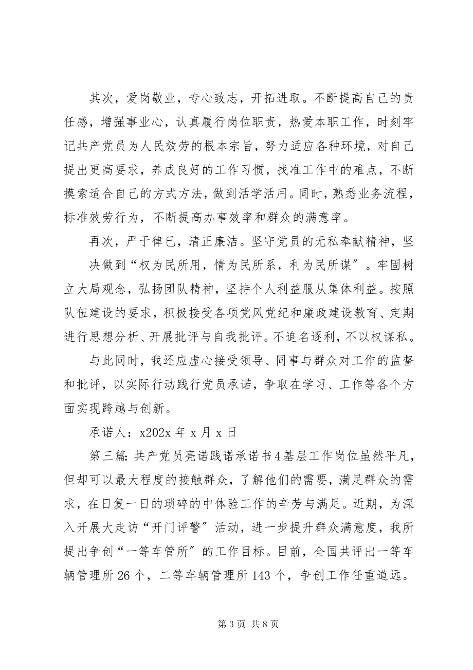 2023年共产党员亮诺践诺承诺书2.docx_第3页