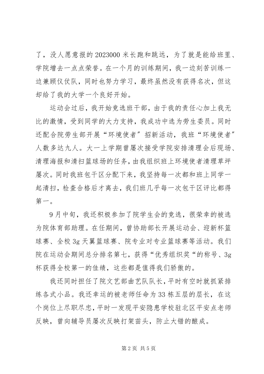 2023年文体活动积极分子申请书.docx_第2页