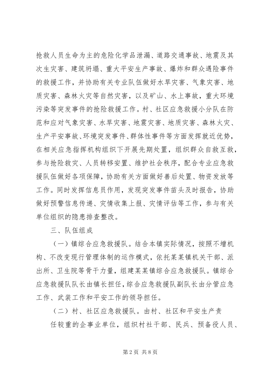 2023年某某镇建立综合应急救援队伍的实施意见.docx_第2页