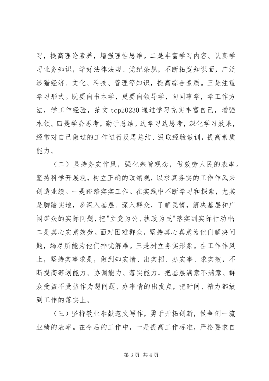 2023年副乡长开展党的群众路线民主生活会讲话提纲.docx_第3页