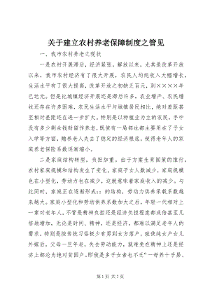 2023年建立农村养老保障制度之管见.docx