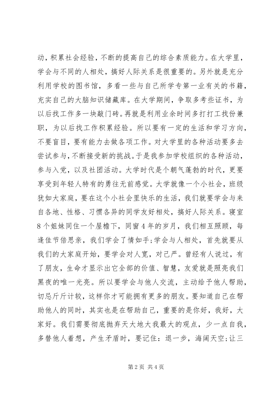 2023年大学的自我总结.docx_第2页