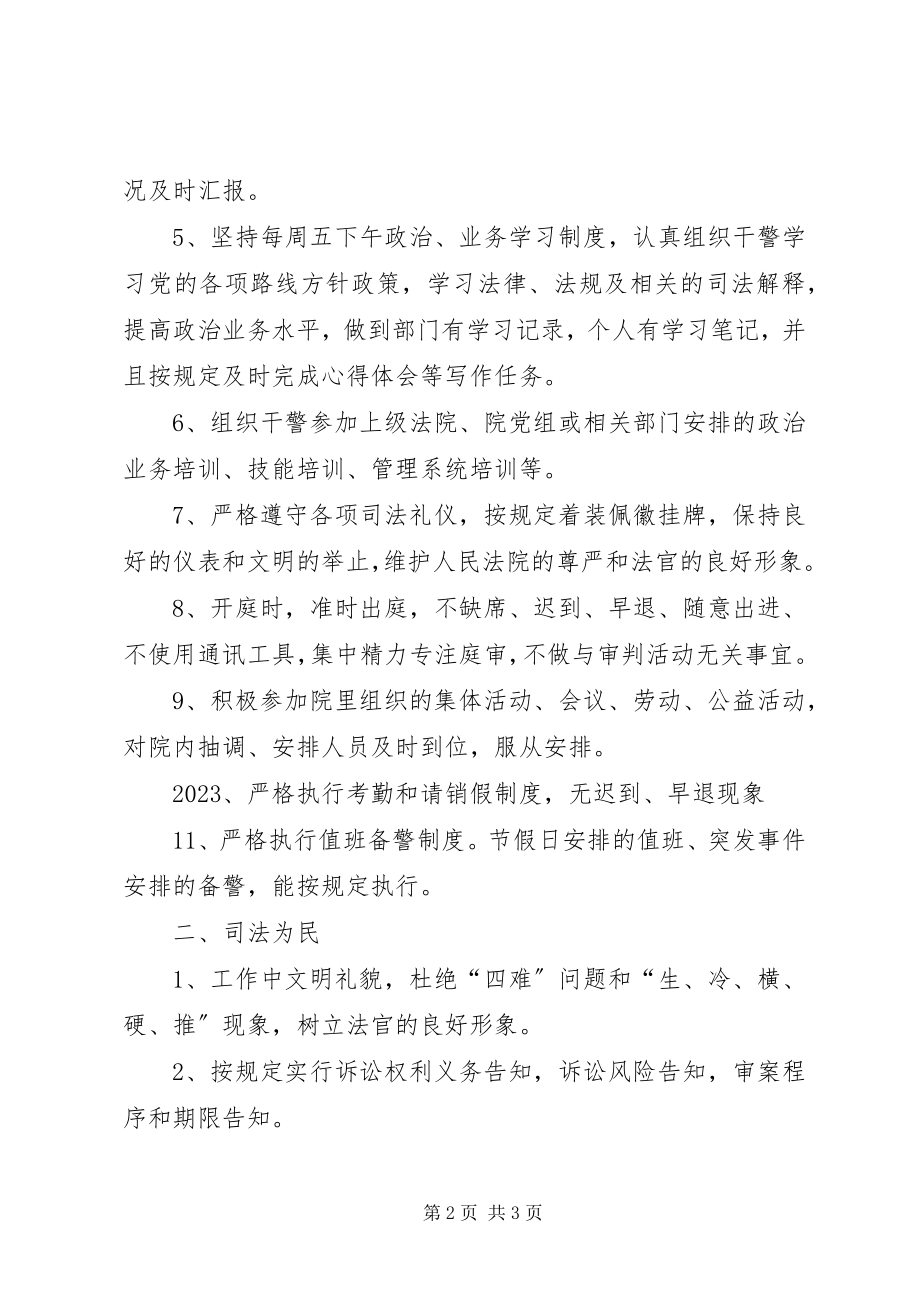 2023年法院刑庭庭长【法院刑庭岗位目标管理责任书】.docx_第2页