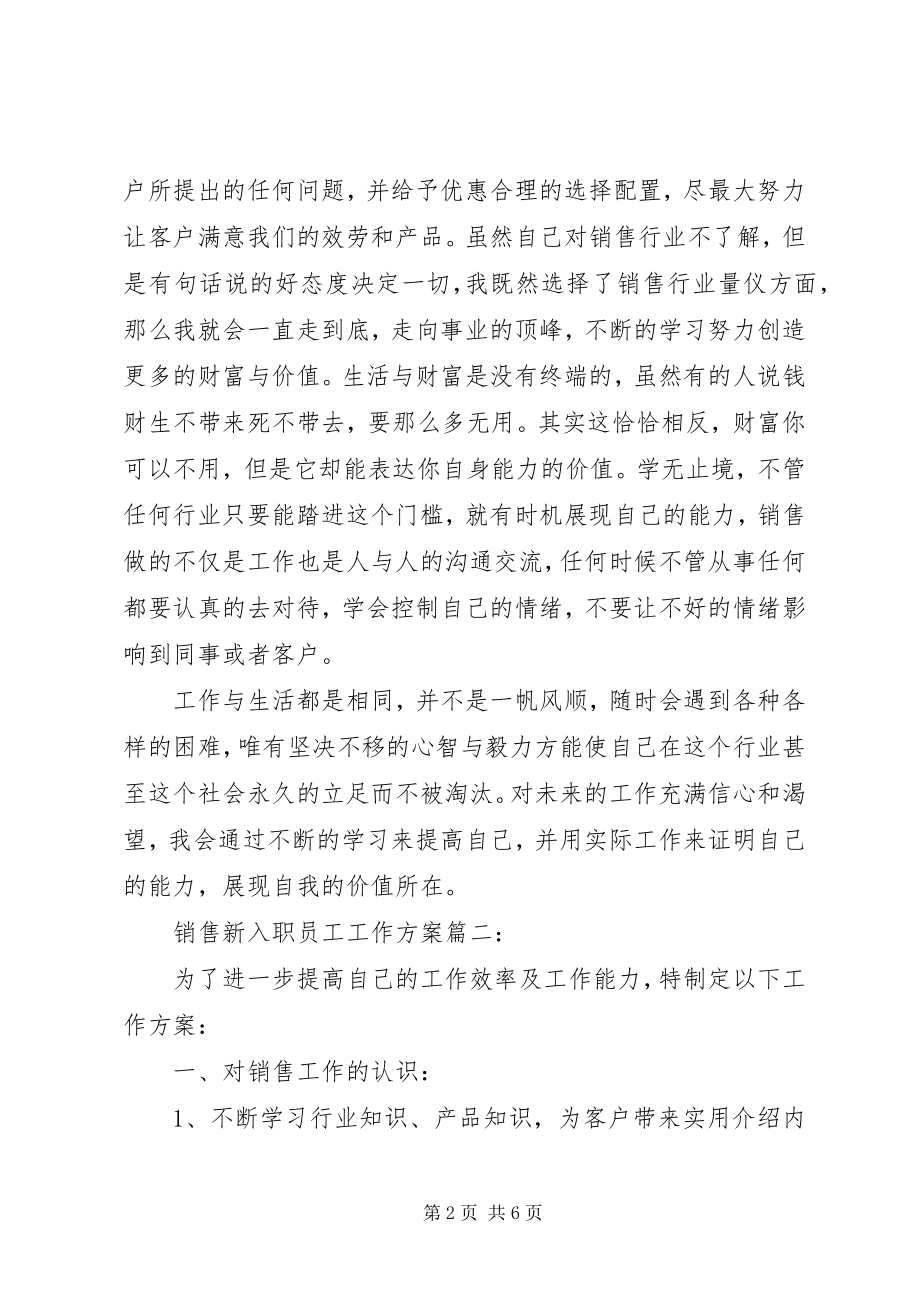 2023年销售新入职员工工作计划3篇.docx_第2页