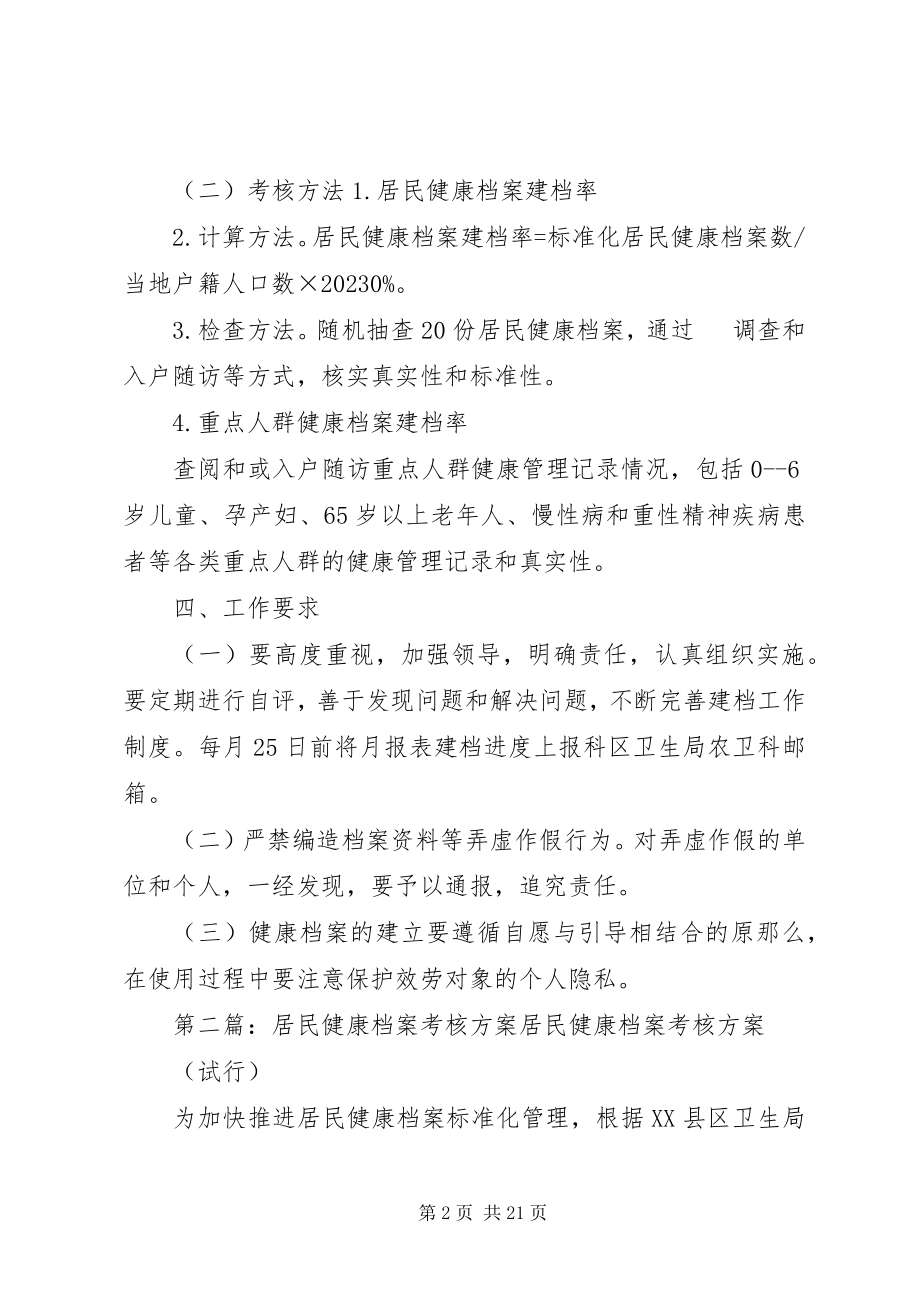 2023年居民健康档案考核方案.docx_第2页