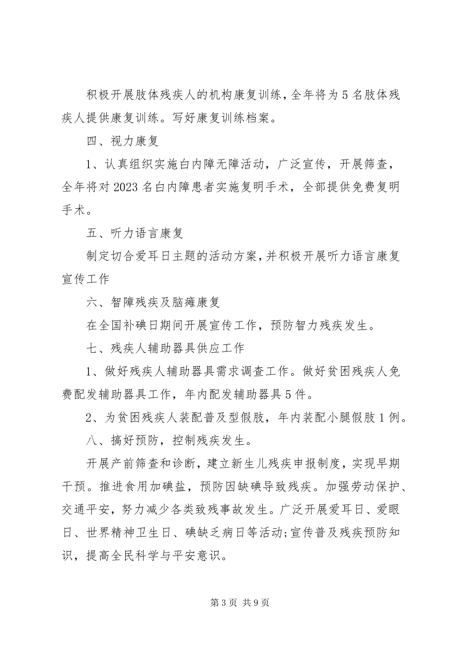 2023年残疾人康复工作计划及打算新编.docx_第3页