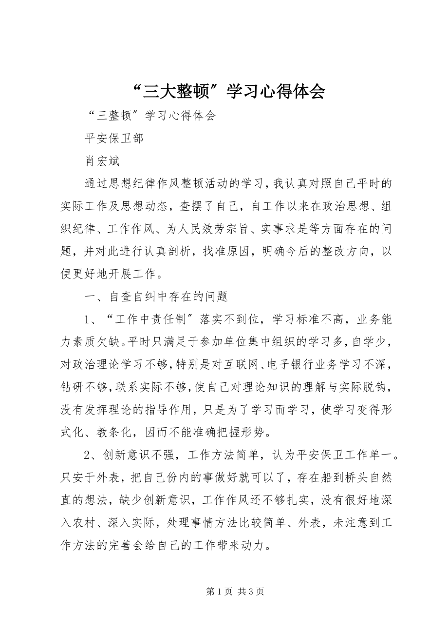 2023年“三大整顿”学习心得体会新编.docx_第1页