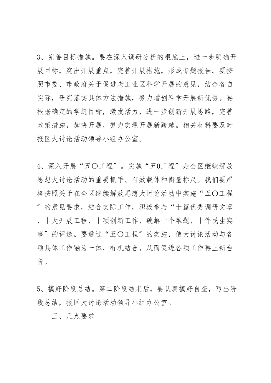 2023年继续解放思想大讨论第二阶段实施方案.doc_第3页