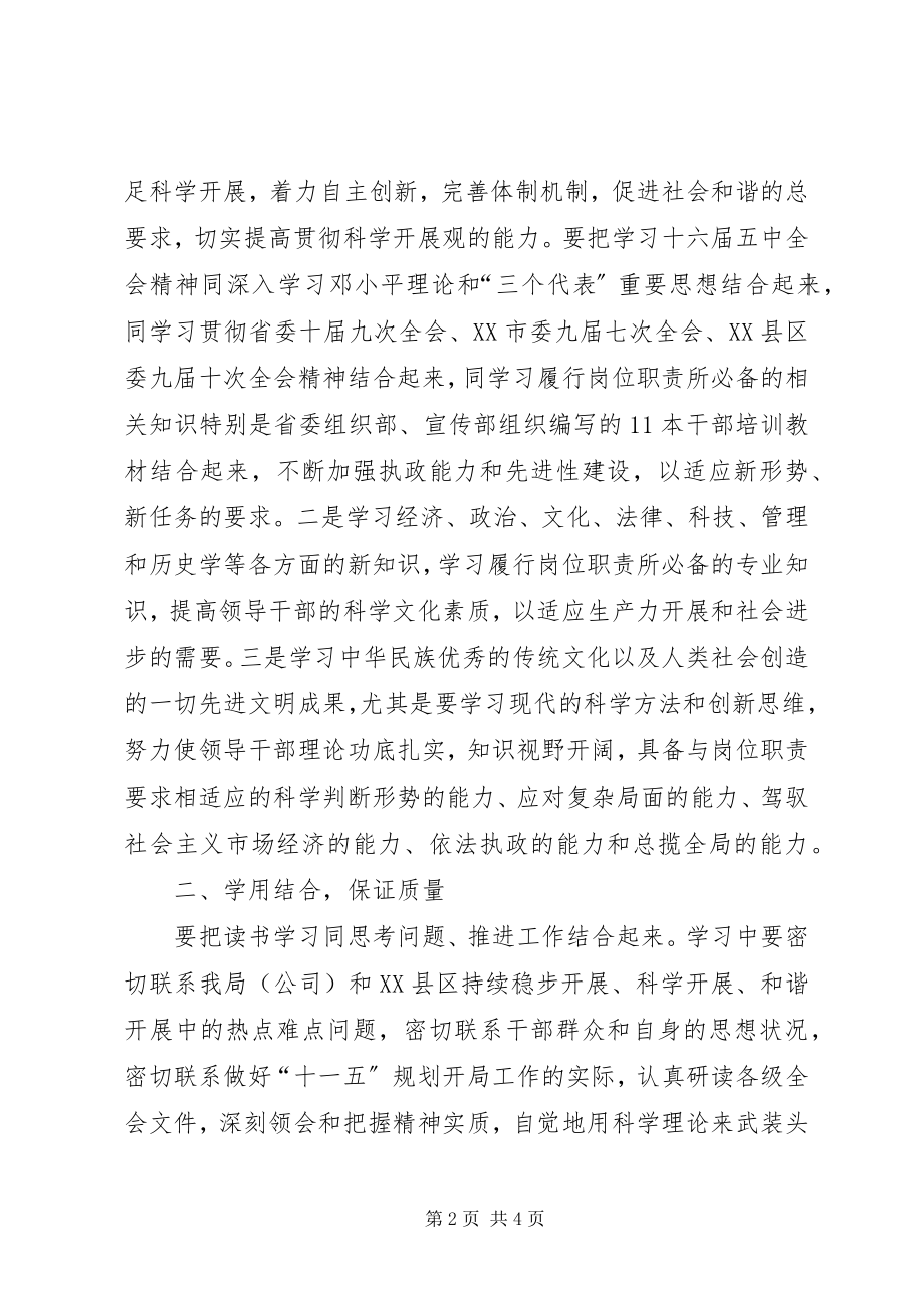 2023年领导干部在职自学意见.docx_第2页