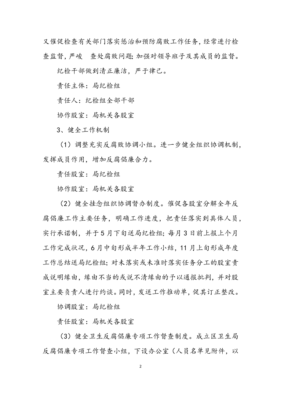 2023年卫生局反腐倡廉工作意见.docx_第2页