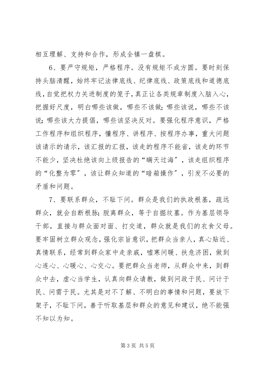 2023年镇委员会加强党政领导班子自身建设意见.docx_第3页