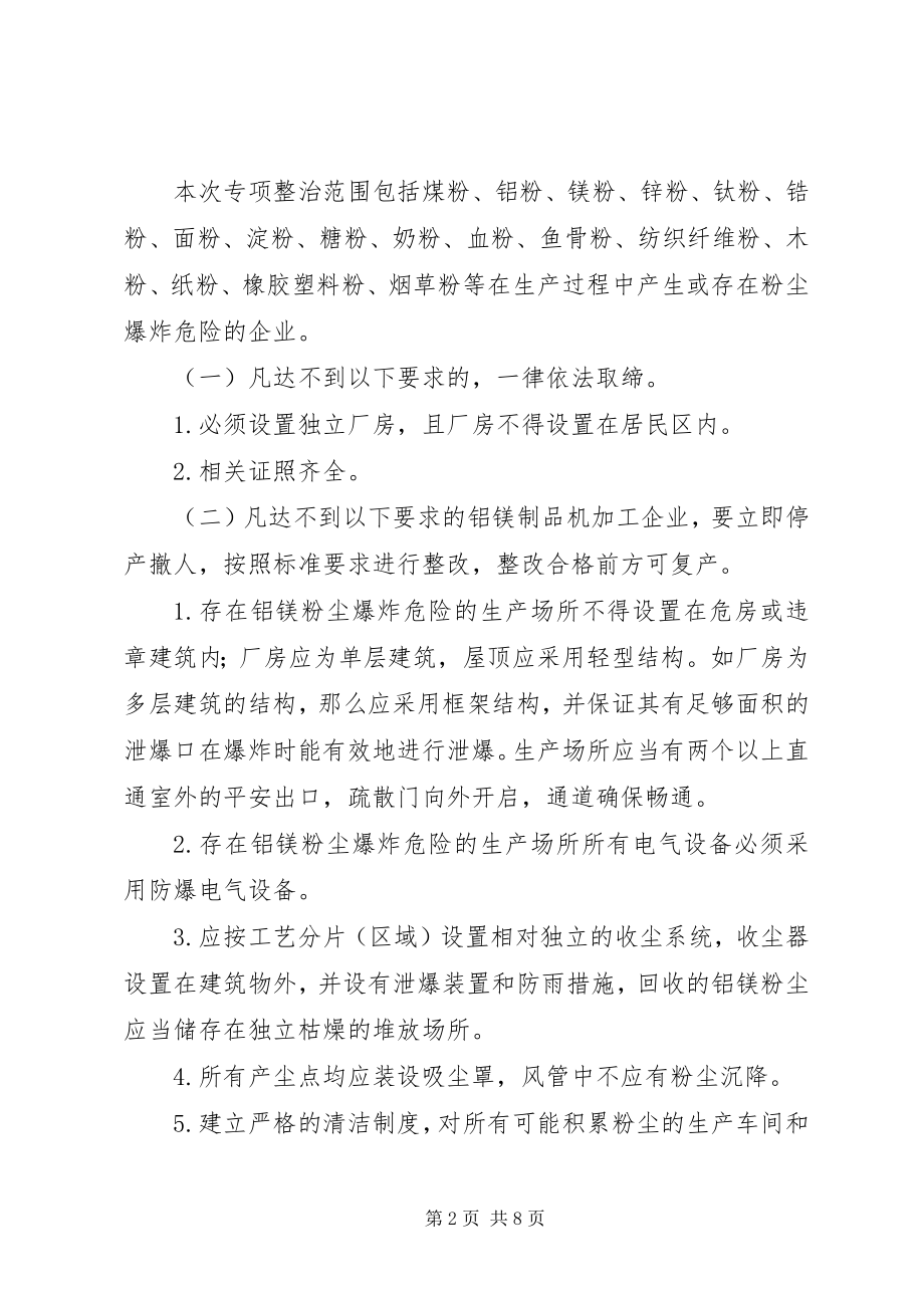 2023年粉尘防爆安全生产专项整治方案.docx_第2页